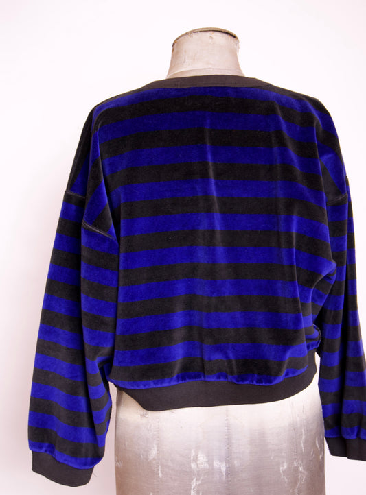 Sonia Rykiel randig velourtopp