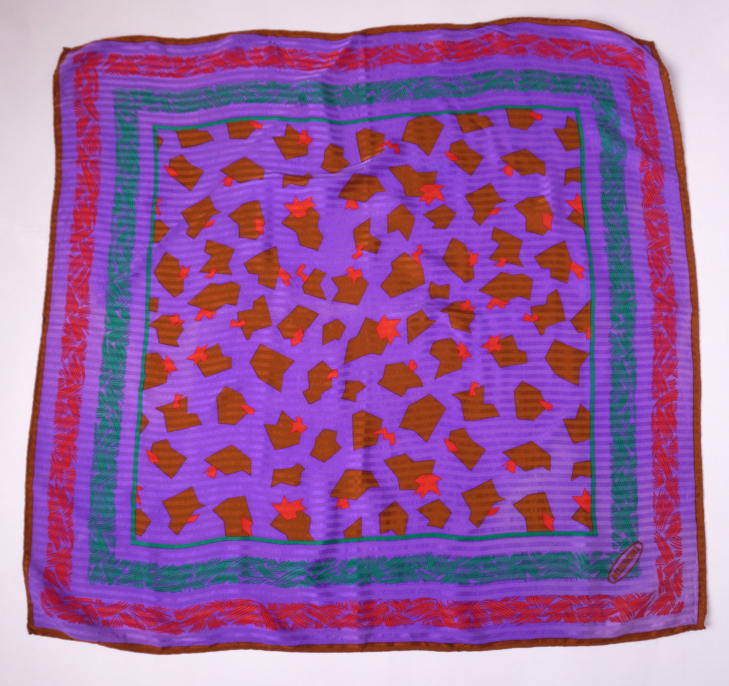 Missoni sidenscarf – färgstark scarf med grafiskt mönster