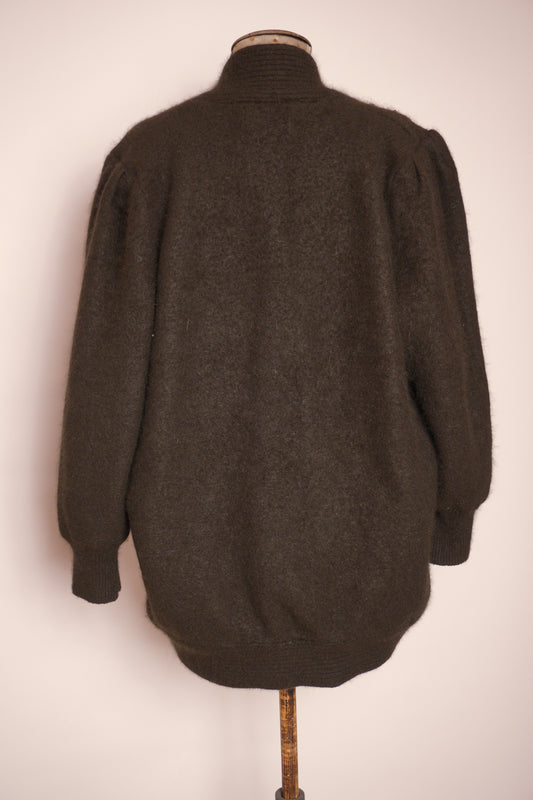 Chokladbrun angorakofta