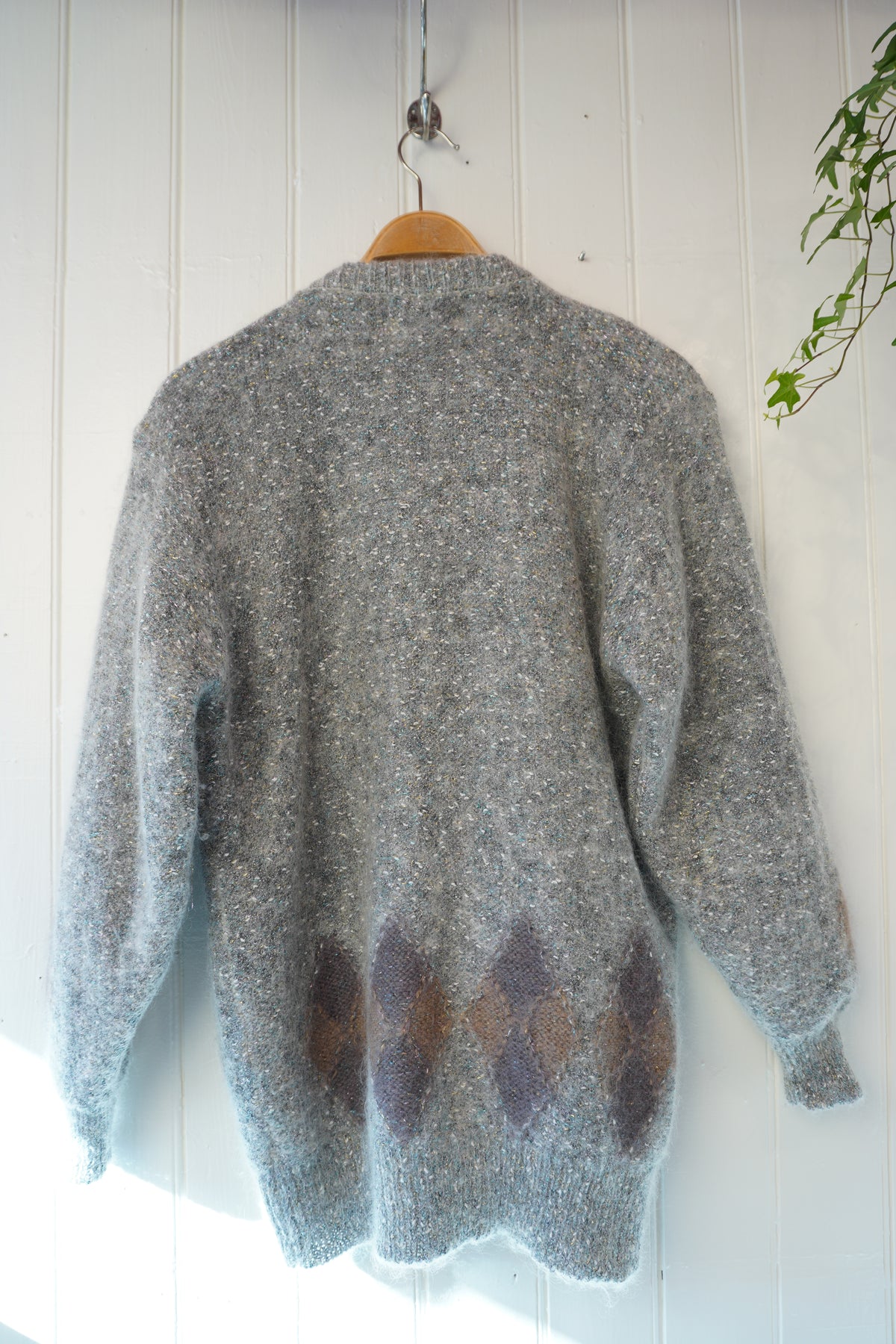 Vintage stickad kofta med broderier – Aierluoman