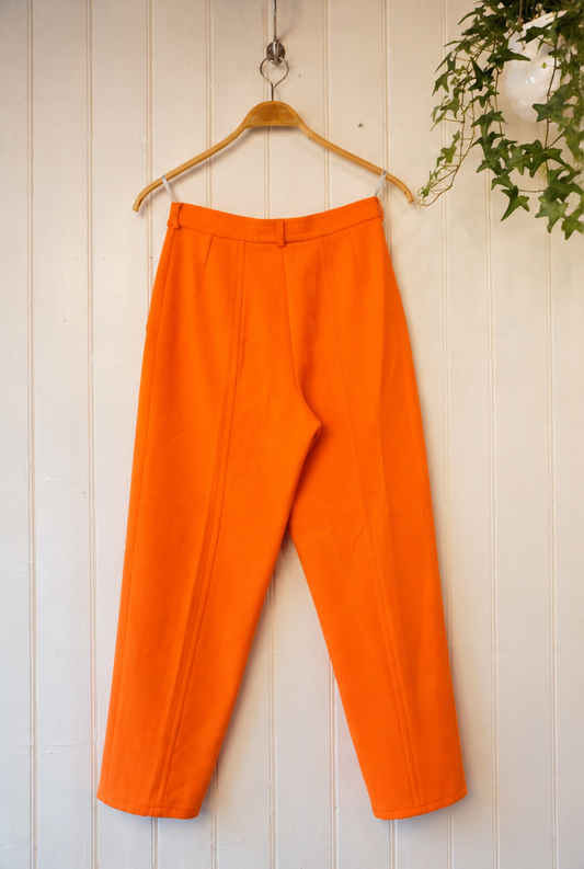 Orangea vintagebyxor i ull – Yves Saint Laurent