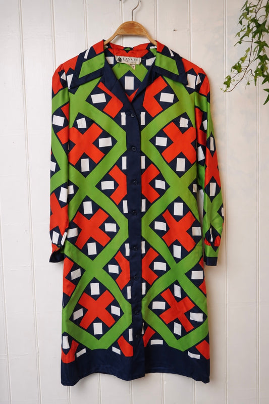 Geometrisk vintageklänning – Lanvin Boutique