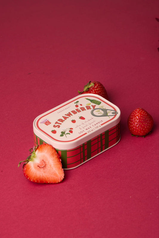 Doftljus i plåtask - Strawberry