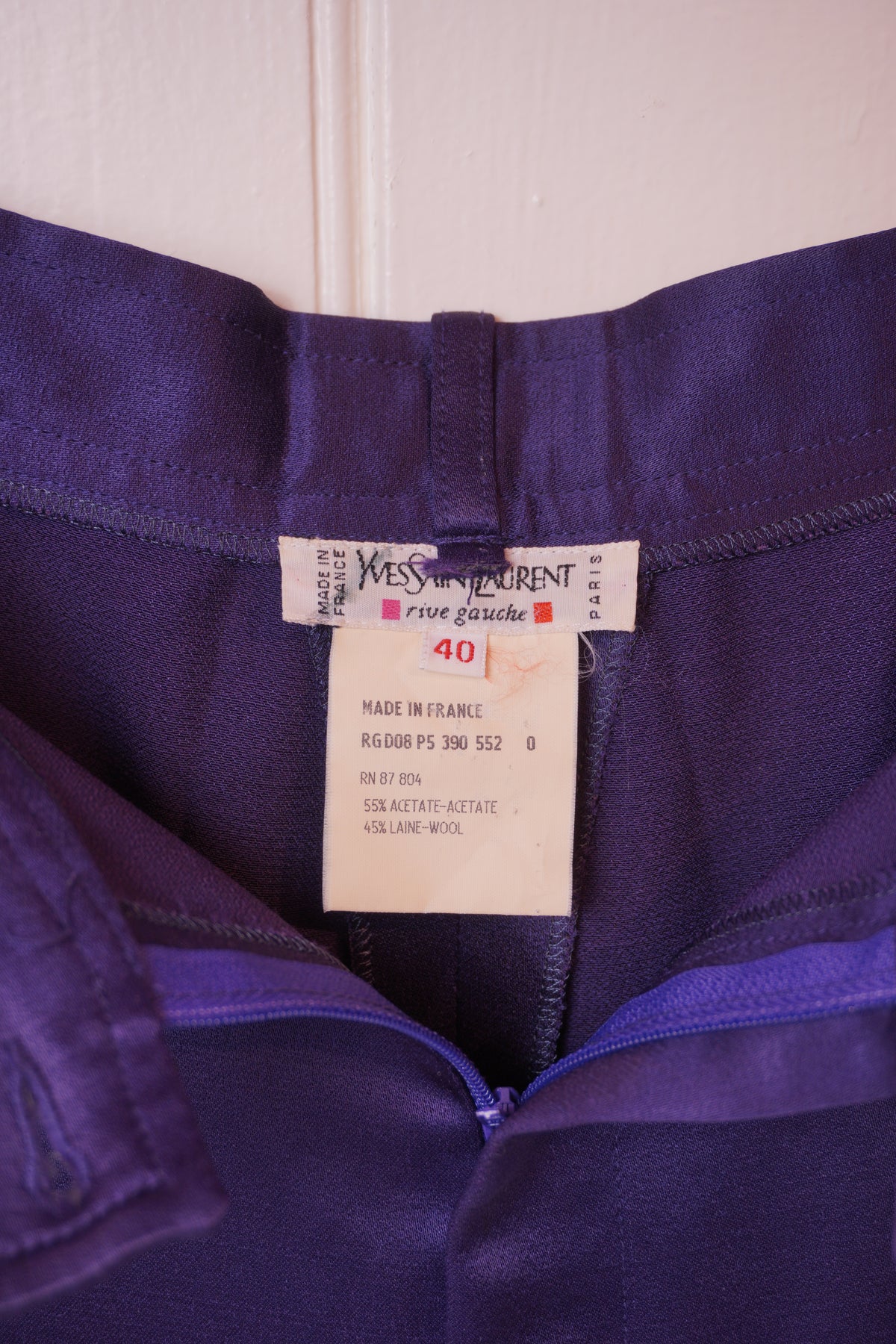 Lila vida byxor – Yves Saint Laurent Rive Gauche