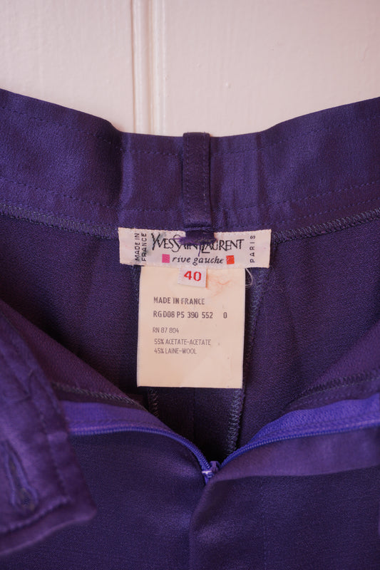 Lila vida byxor – Yves Saint Laurent Rive Gauche