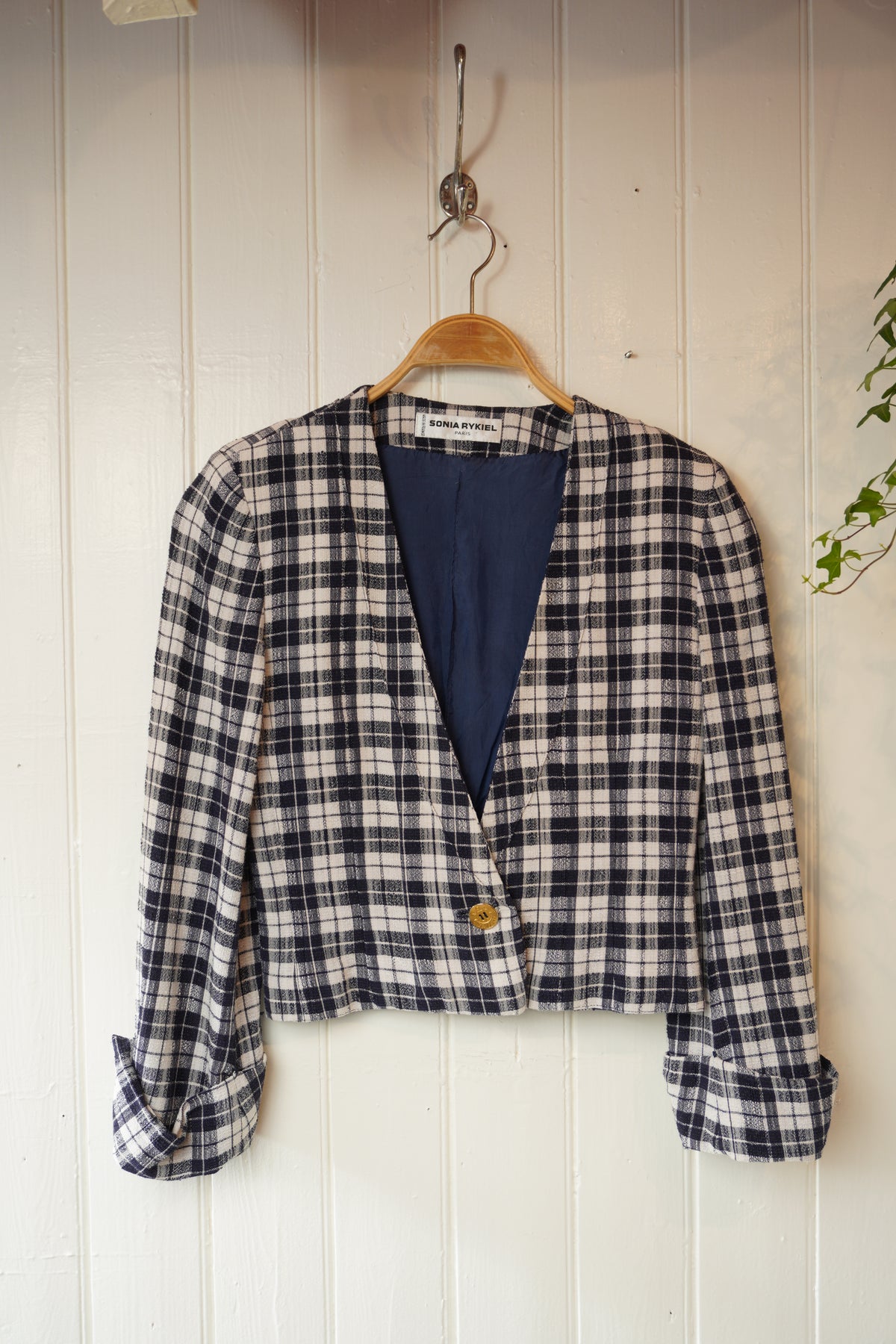 Kort rutig kavaj – Sonia Rykiel