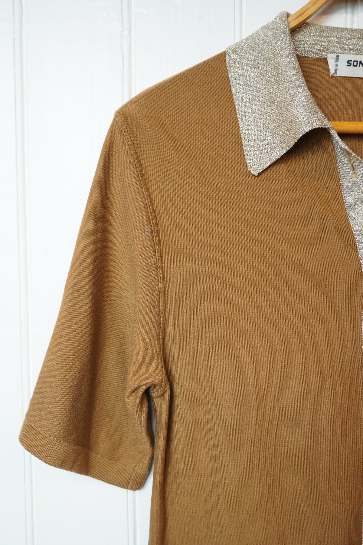 Brun topp med skimrande detaljer – Sonia Rykiel