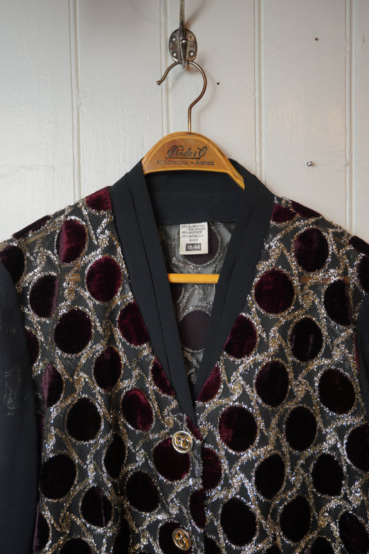 Vintagekavaj med sammet och metallic