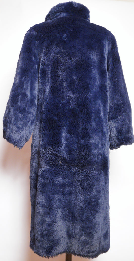 Marinblå teddykappa