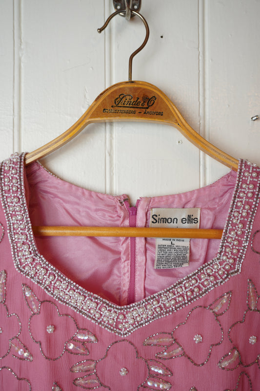 Rosa pärlbroderad blus – Simon Ellis