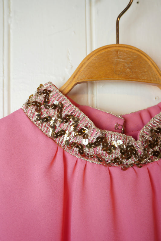 Neonrosa vintageklänning – Martinette