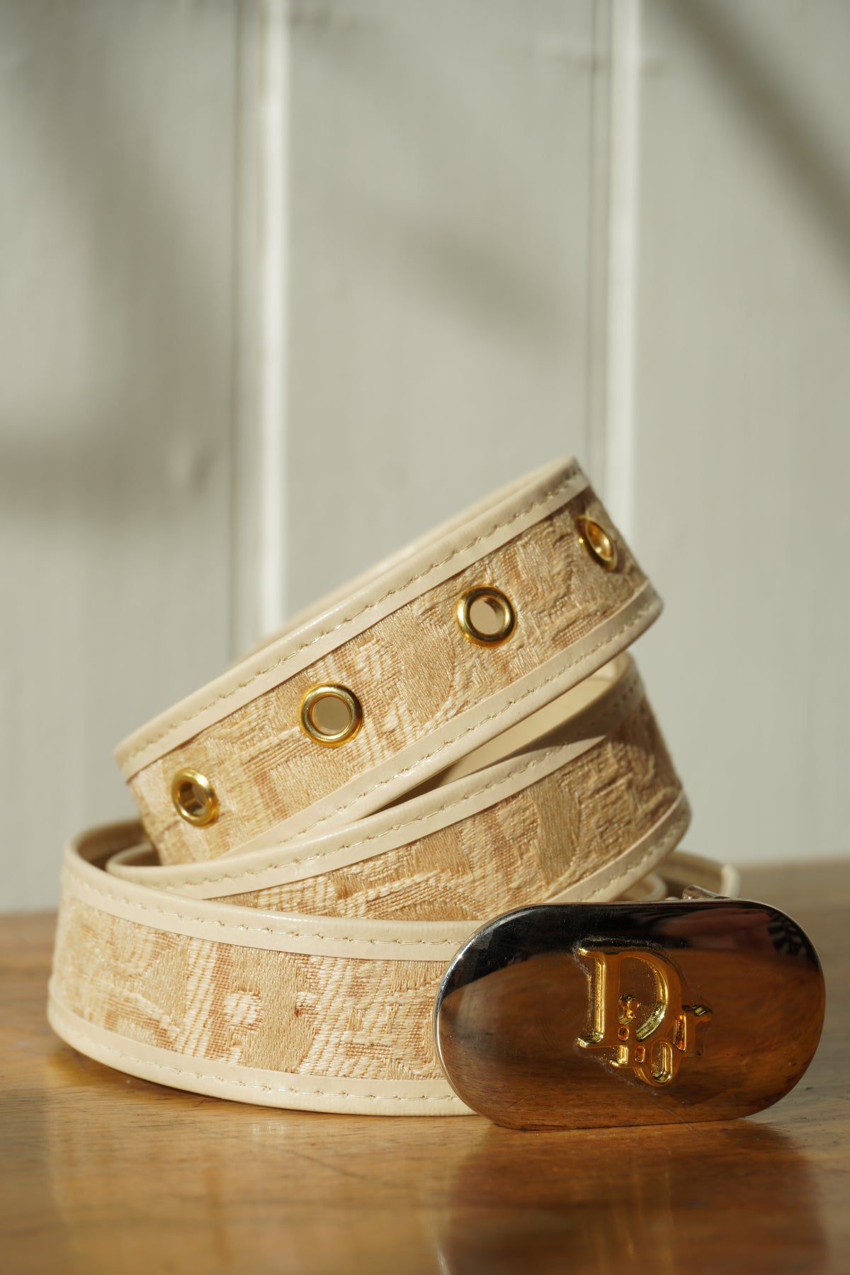 Christian Dior monogrambälte med CD-spänne
