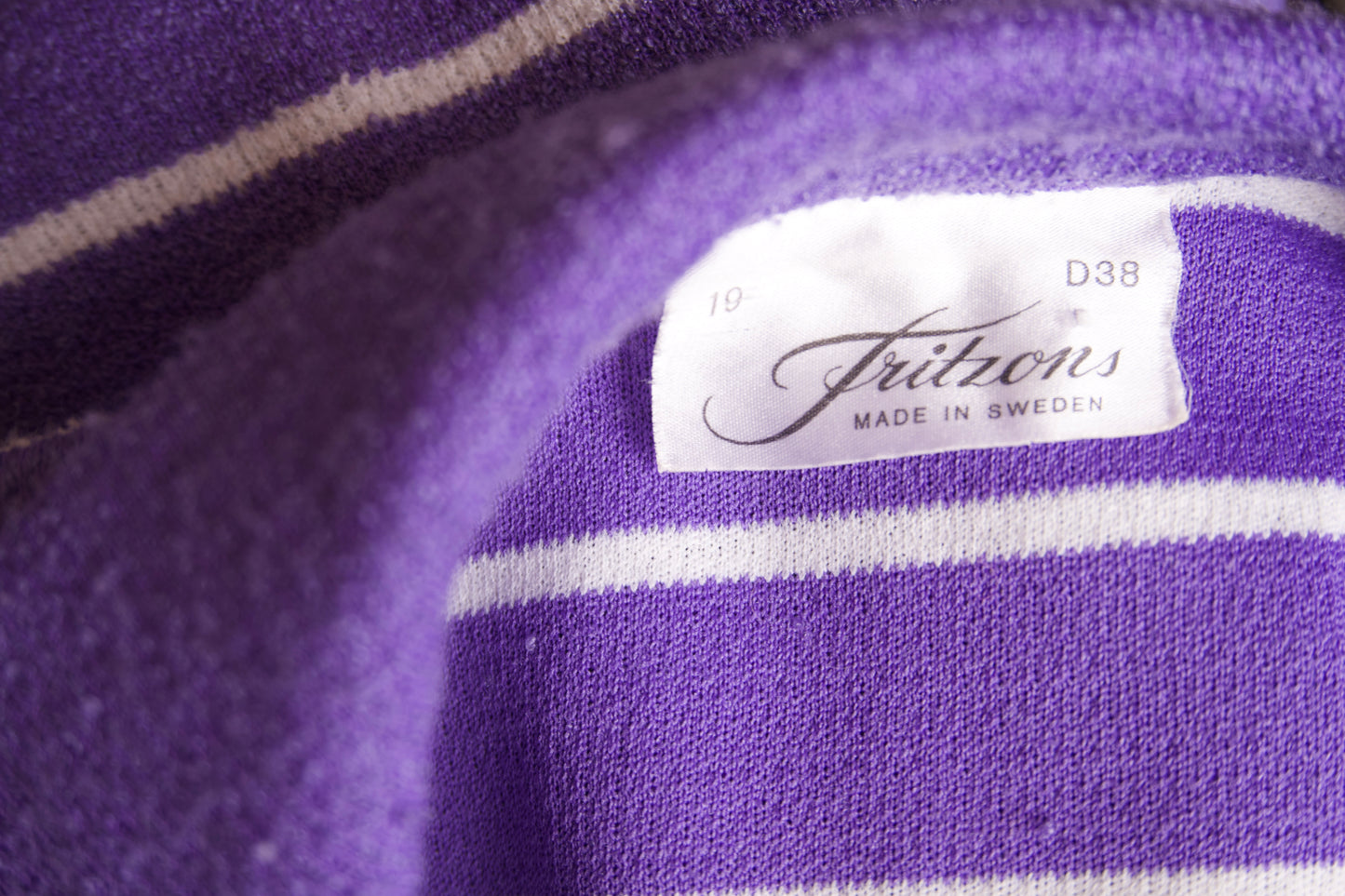 Randig kofta – vintage 70-tal, Made in Sweden