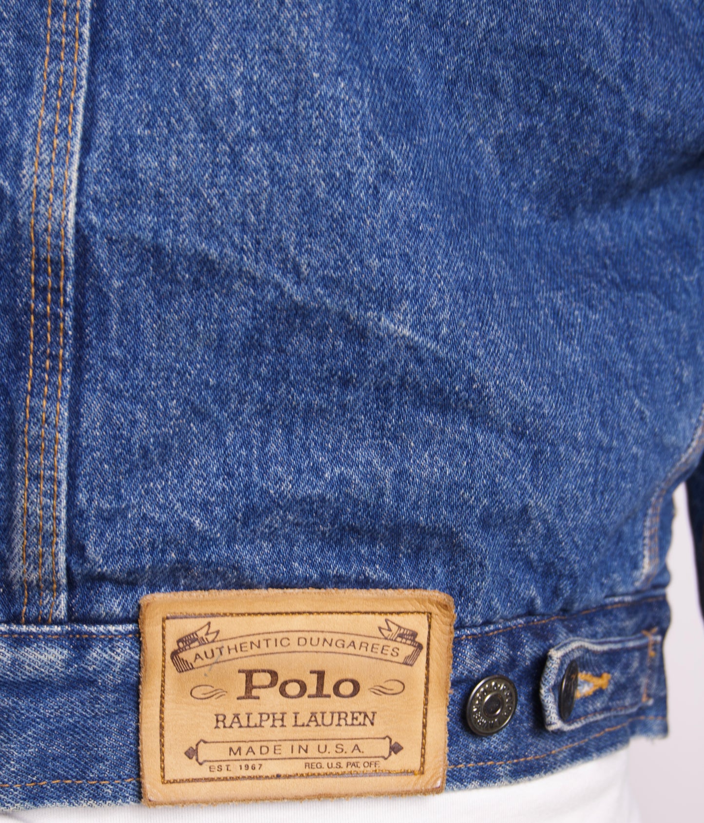 Polo Ralph Lauren fodrad jeansjacka – ikonisk vintage