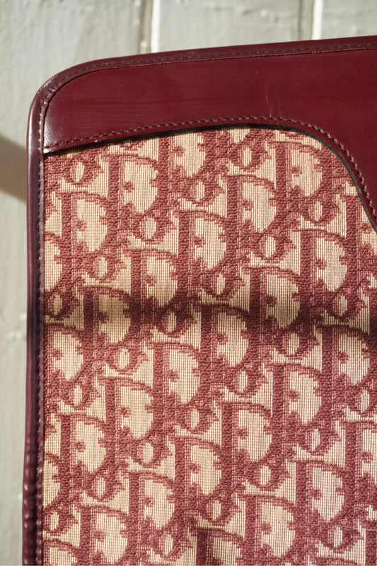 Christian Dior Oblique Foldable Clutch – vinröd