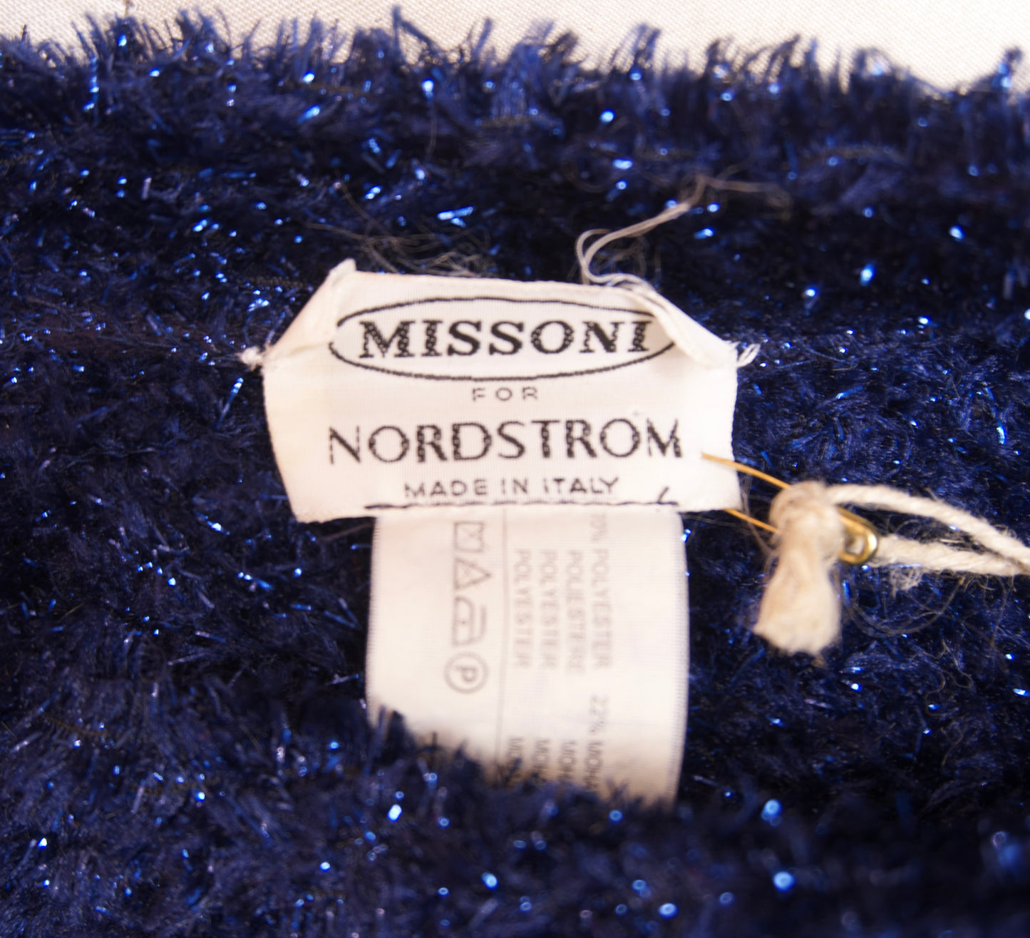 Missoni blå glittertröja