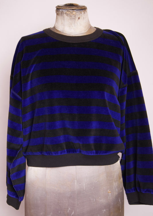 Sonia Rykiel randig velourtopp