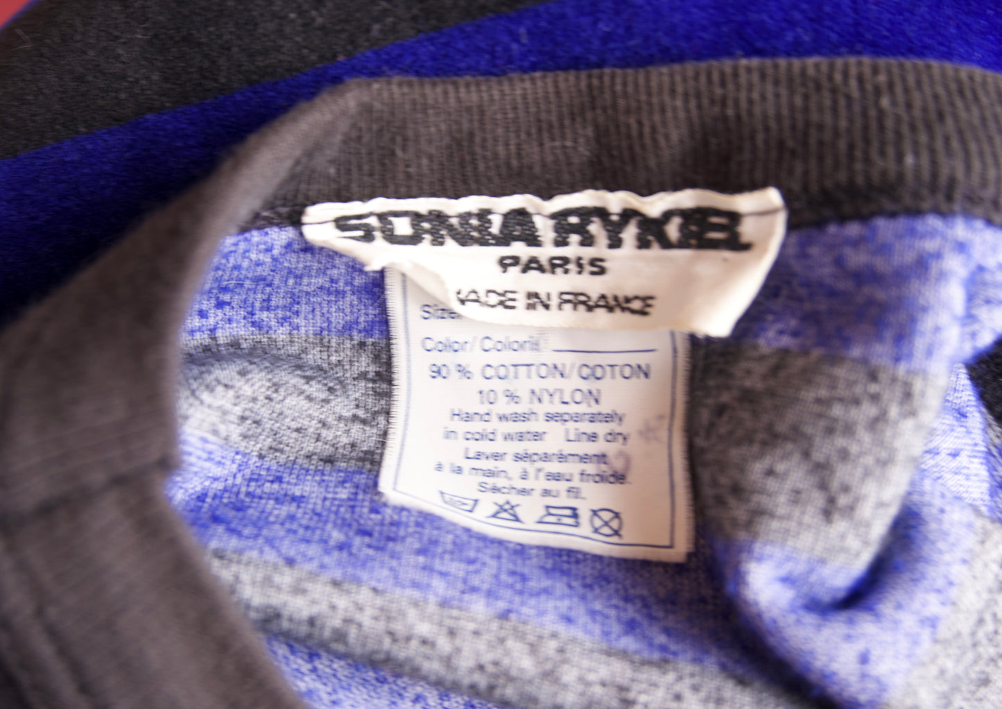 Sonia Rykiel randig velourtopp