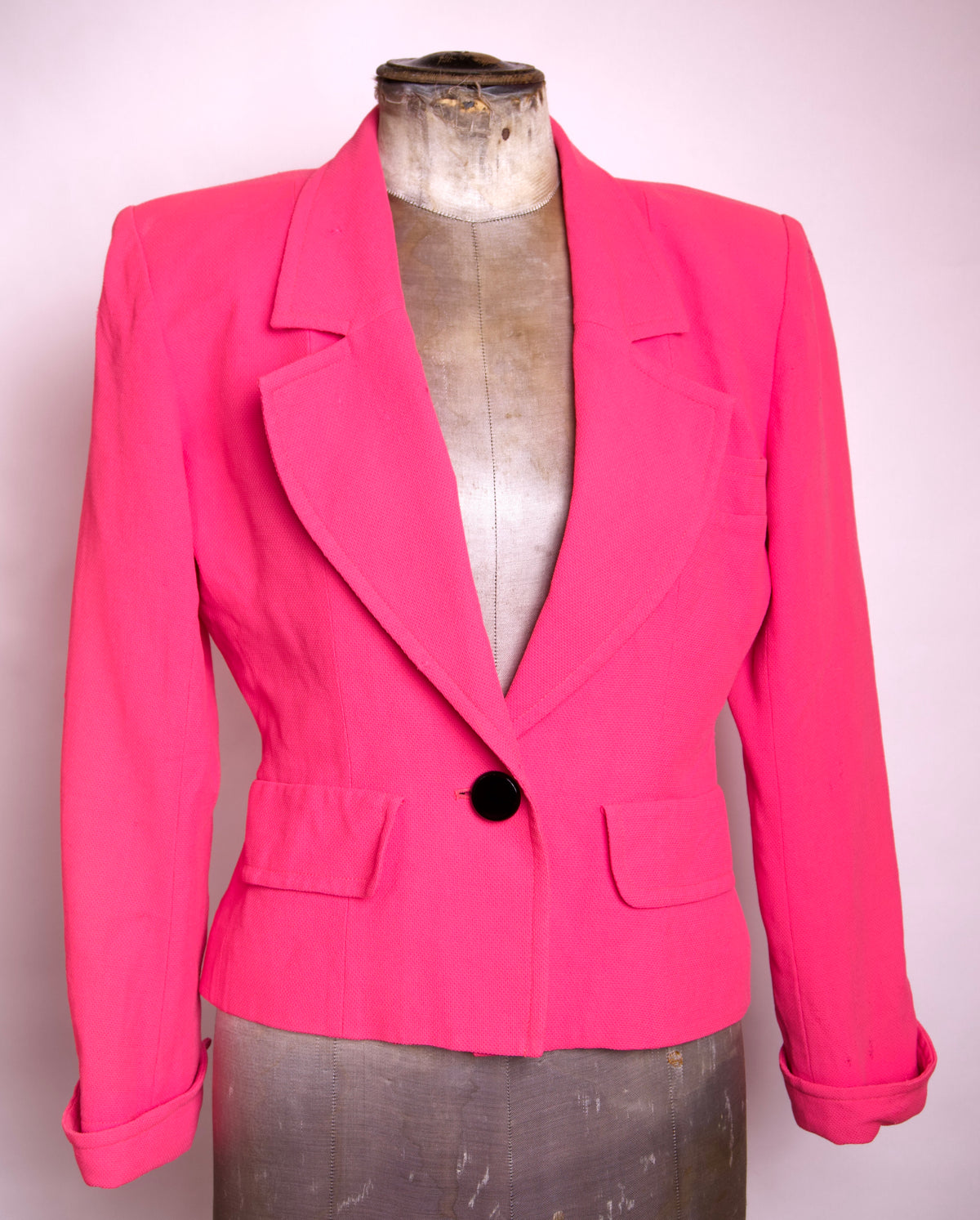 Yves Saint Laurent kavaj – cerise vintage statement