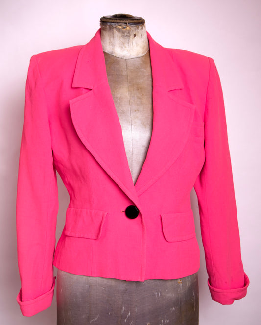 Yves Saint Laurent kavaj – cerise vintage statement