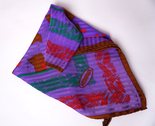 Missoni sidenscarf – färgstark scarf med grafiskt mönster