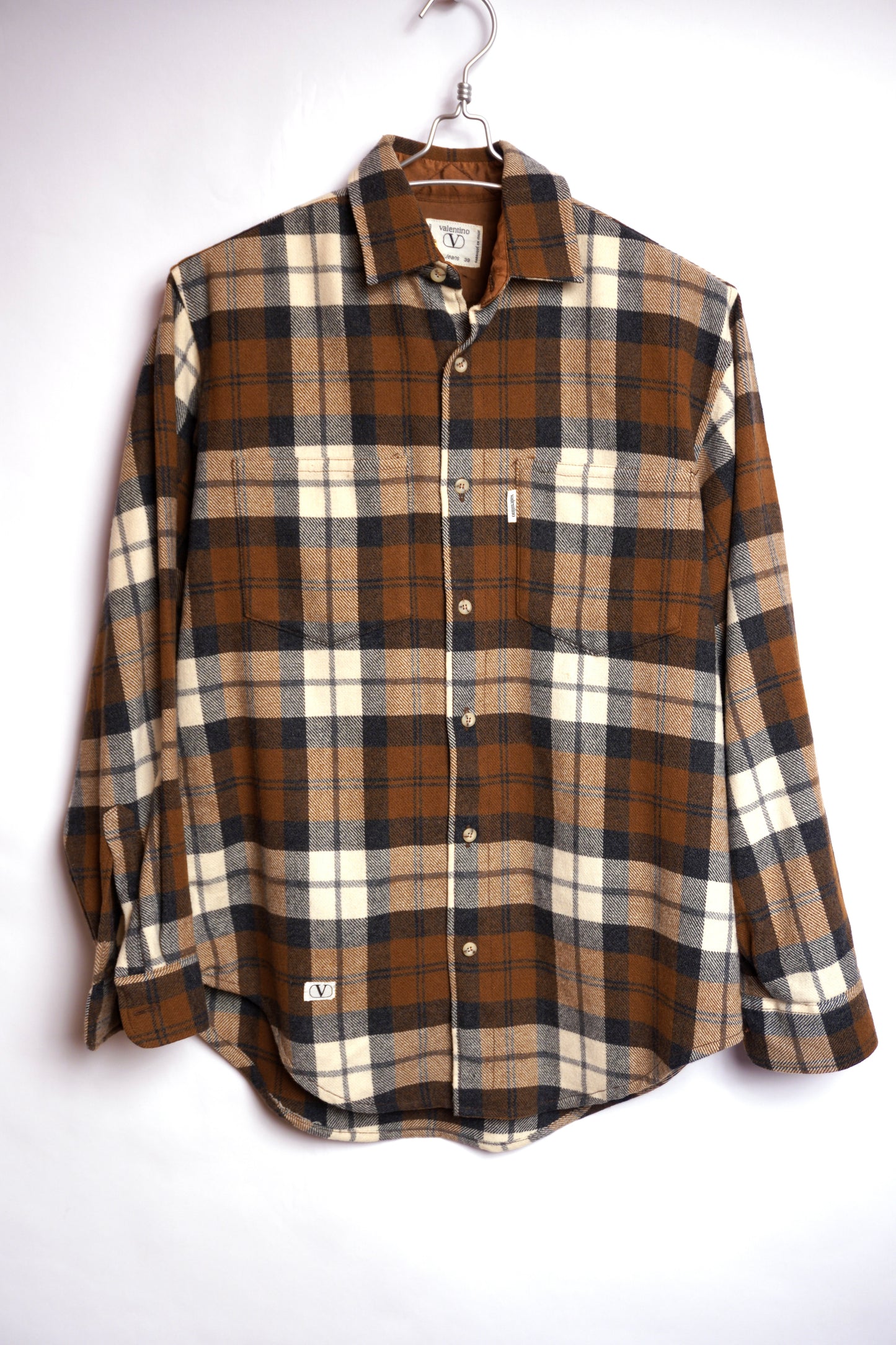 Valentino rutig skjorta – klassisk flanell