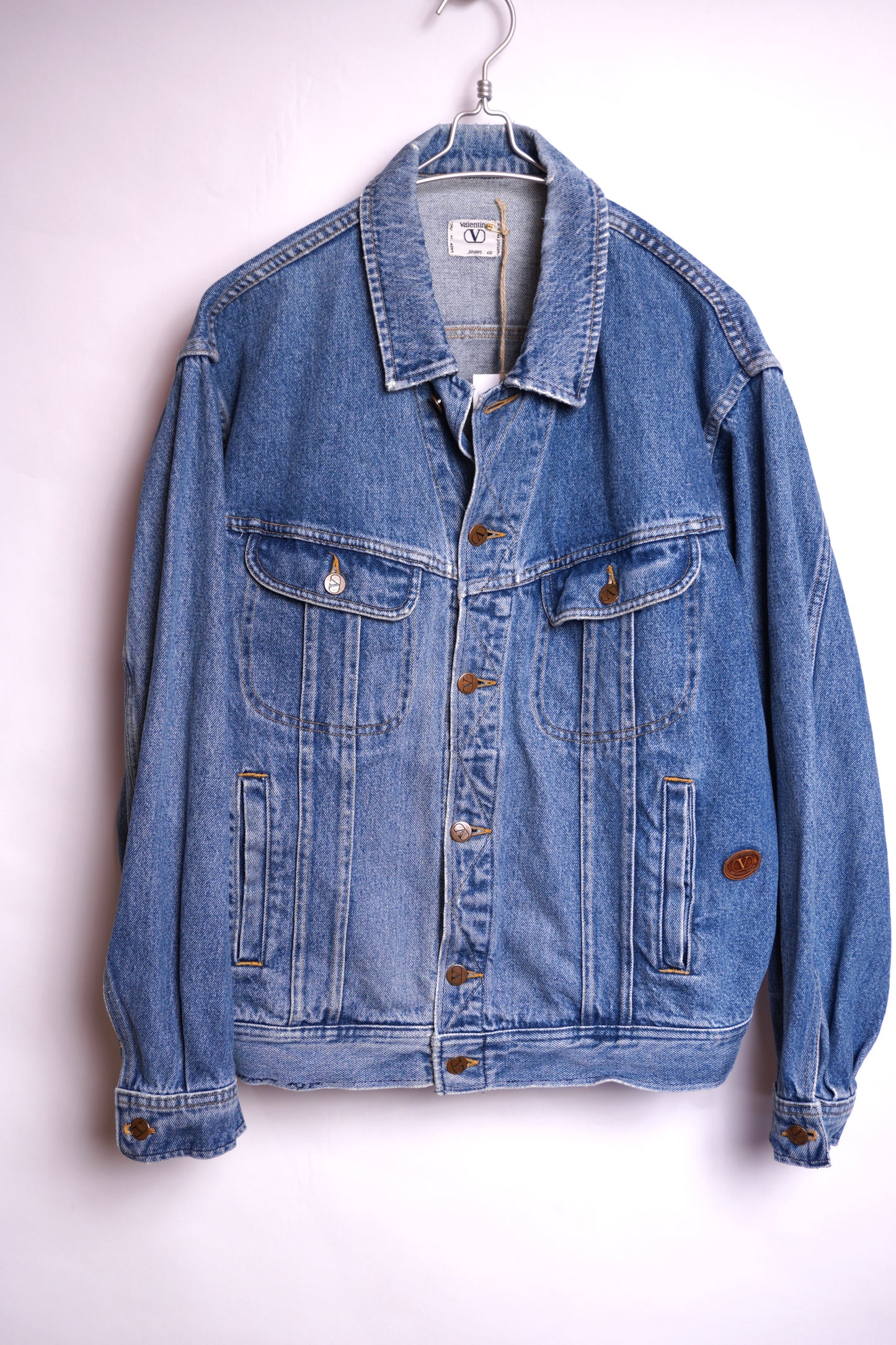 Valentino Jeansjacka – 90-tal Klassisk Denim Trucker