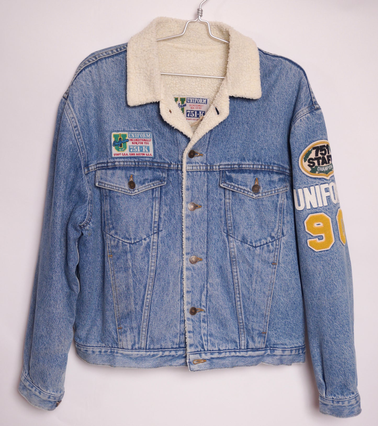 Sherpafodrad jeansjacka
