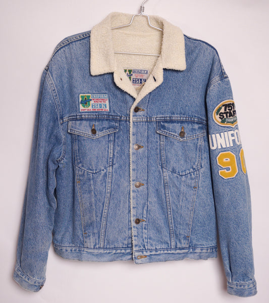 Sherpafodrad jeansjacka