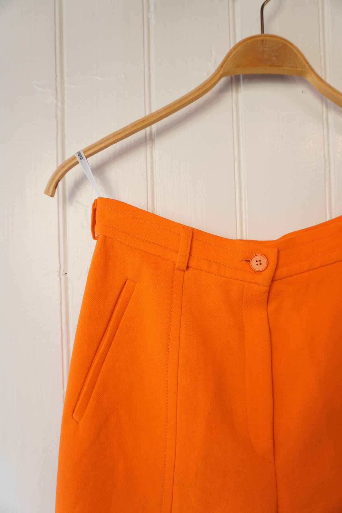 Orangea vintagebyxor i ull – Yves Saint Laurent