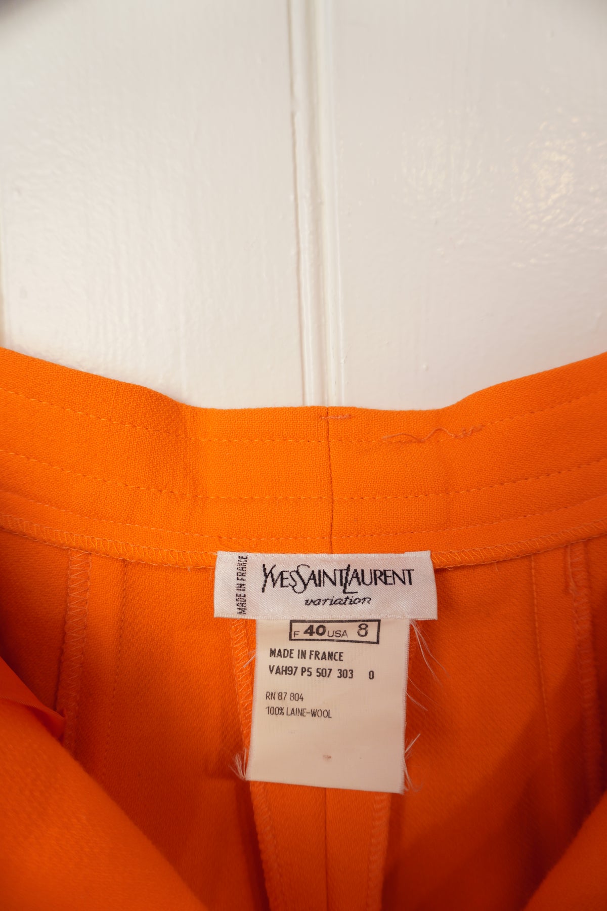 Orangea vintagebyxor i ull – Yves Saint Laurent