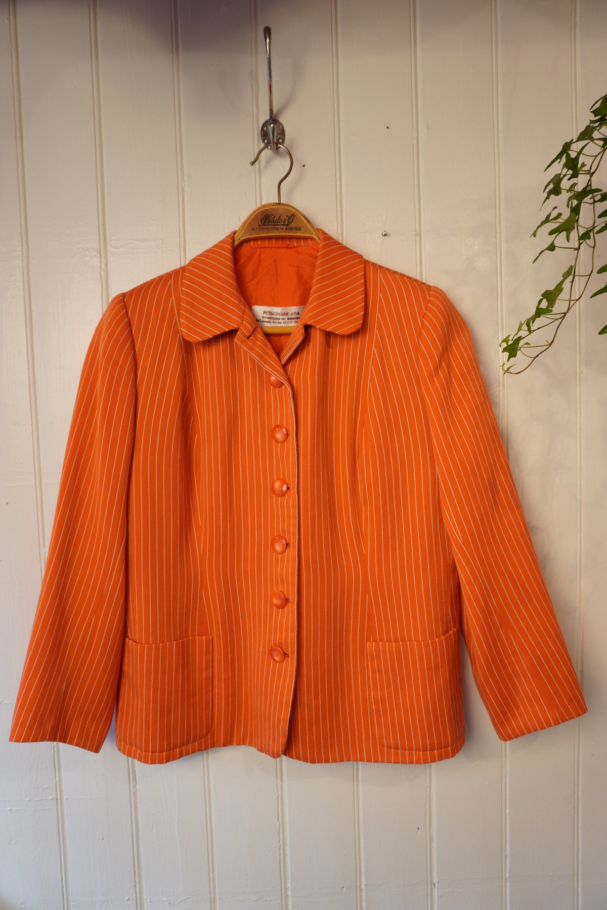 Kritstrecksrandig vintagekavaj – Petrigiani Ada