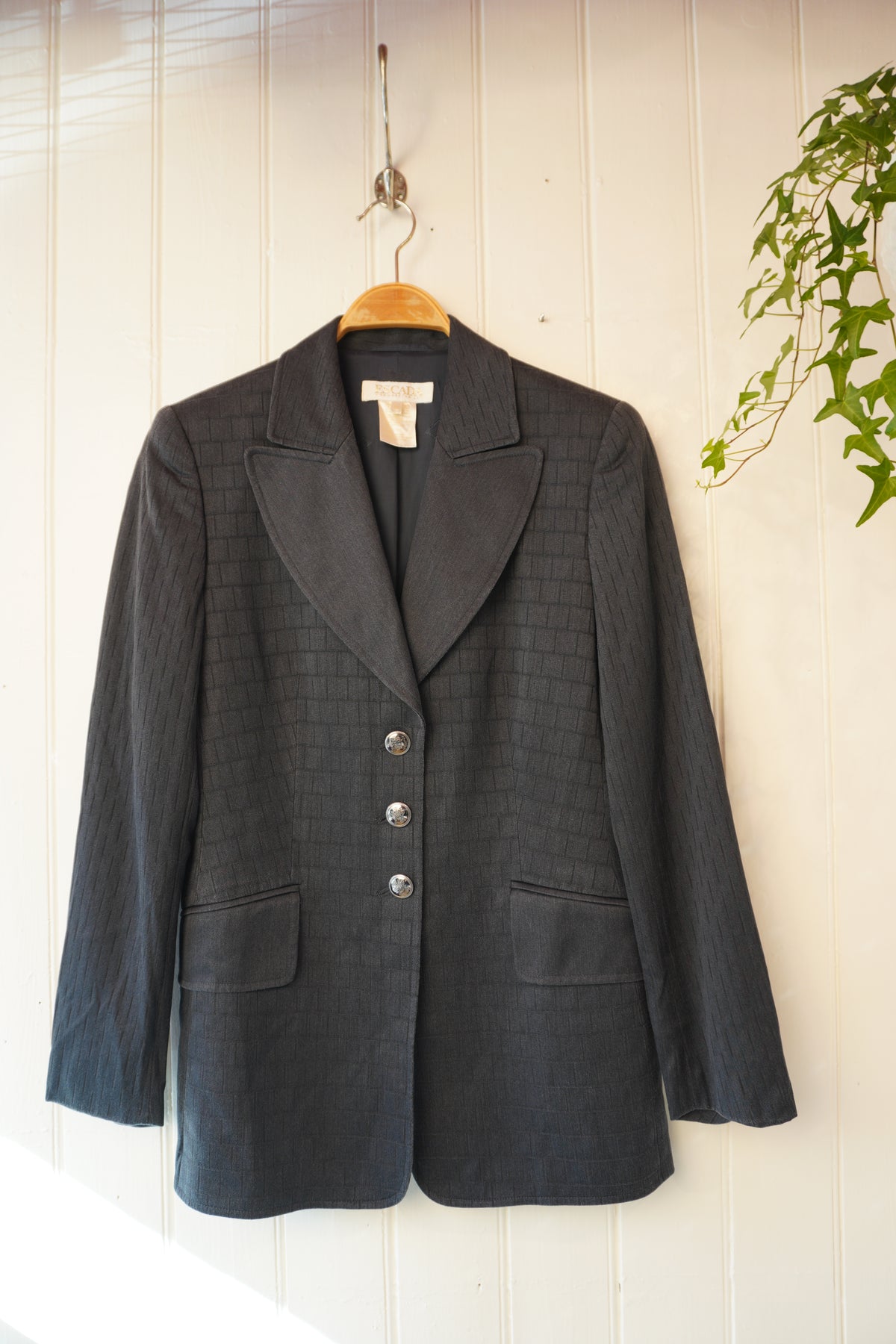 Vintage kavaj med strukturmönster – Escada