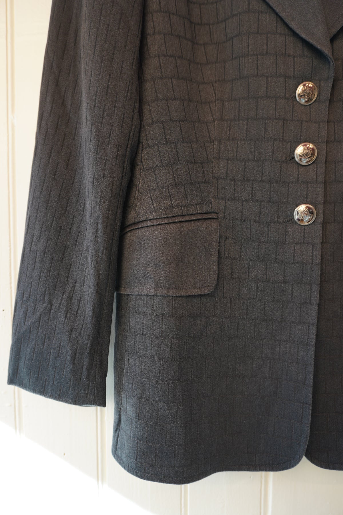 Vintage kavaj med strukturmönster – Escada