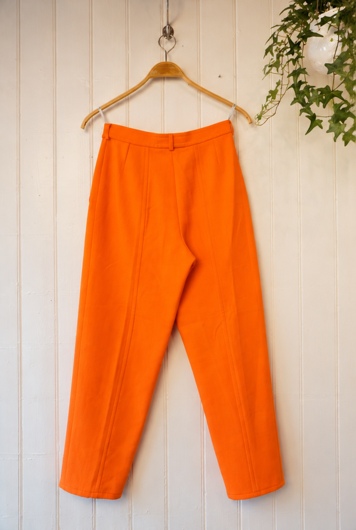 Orangea vintagebyxor i ull – Yves Saint Laurent