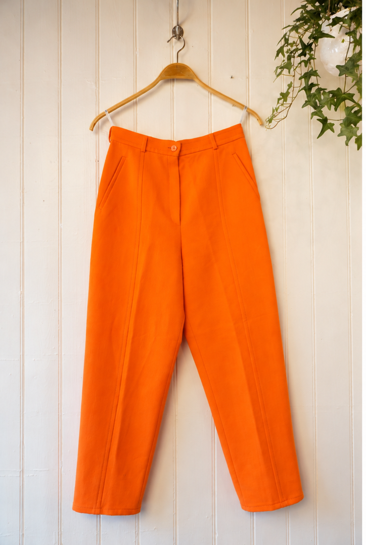 Orangea vintagebyxor i ull – Yves Saint Laurent